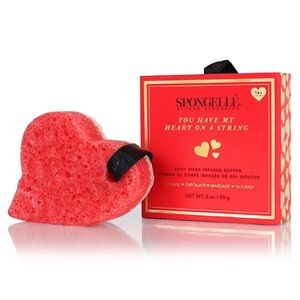 Spongelle You Have My Heart on a String Dual Sided Buffer in Carnelian Rose